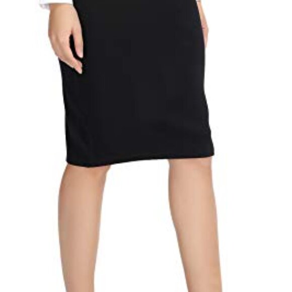 Stretch Bodycon Midi Pencil Skirt Elastic Waist Work Wear - Picture 2 of 7